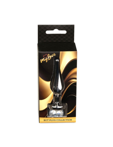 MyLove Toys - Jewellery Dark Silver BUTT PLUG- Clear