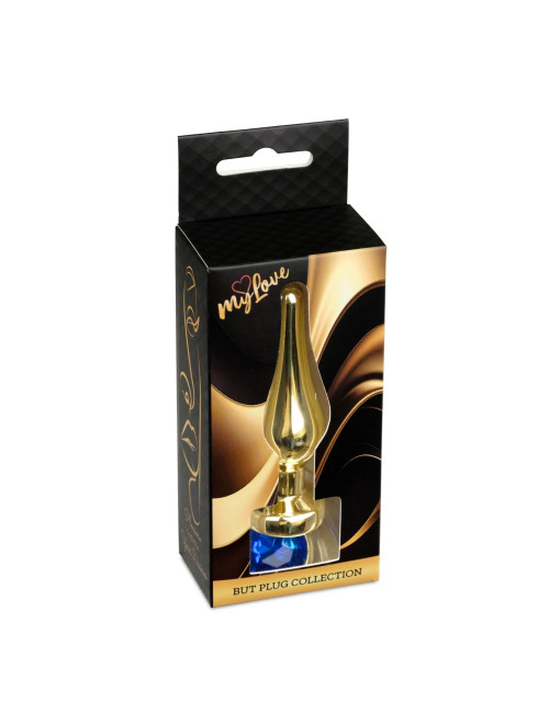 MyLove Toys Złoty Korek Analny Dark Blue