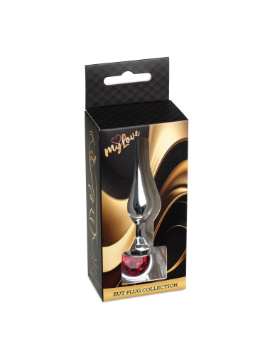 MyLove Toys - Jewellery Silver BUTT PLUG- Red