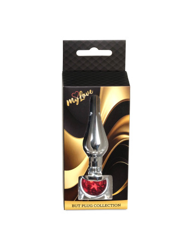 MyLove Toys - Jewellery Silver BUTT PLUG- Red