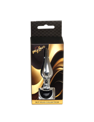 MyLove Toys - Jewellery Silver BUTT PLUG- Black