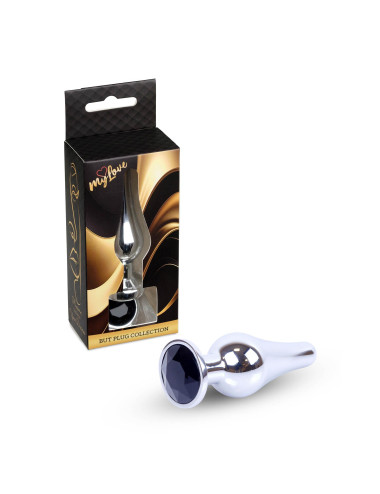 MyLove Toys - Jewellery Silver BUTT PLUG- Black