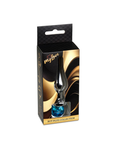 MyLove Toys - Jewellery Silver BUTT PLUG- Light Blue