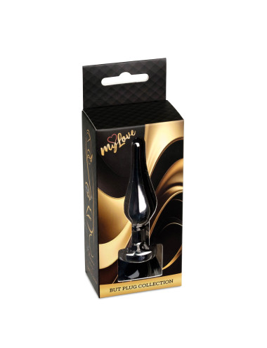 MyLove Toys - Jewellery Dark Silver BUTT PLUG- Black