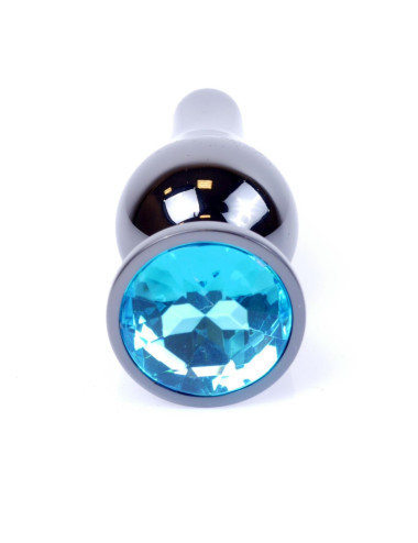 MyLove Toys - Jewellery Dark Silver BUTT PLUG- Light Blue
