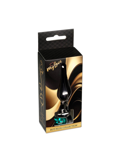 MyLove Toys - Jewellery Dark Silver BUTT PLUG- Green