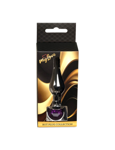 MyLove Toys - Jewellery Dark Silver BUTT PLUG- Purple