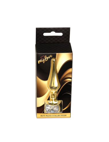 MyLove Toys - Jewellery Gold BUTT PLUG- Clear
