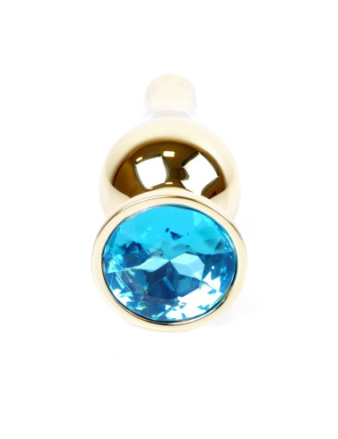 MyLove Toys - Jewellery Gold BUTT PLUG- Light Blue