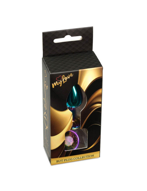 Korek analny MyLove Toys Jewellery Multicolour z przezroczystym kryształem