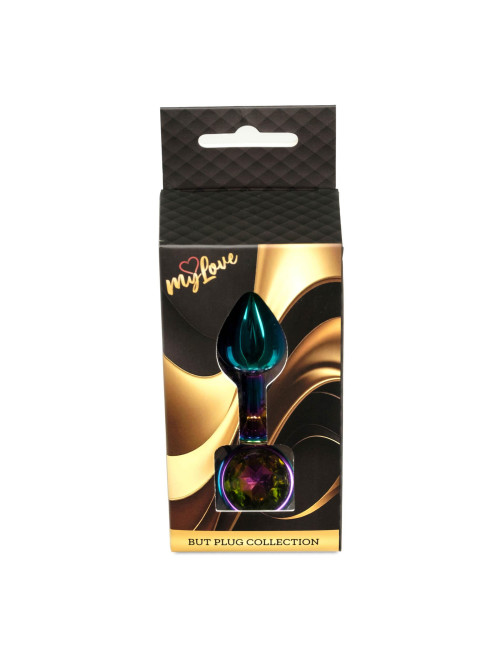 Korek analny MyLove Toys Jewellery Multicolour z przezroczystym kryształem