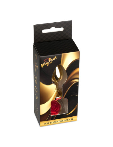MyLove Toys - Jewellery Gold PLUG ROSE- Red