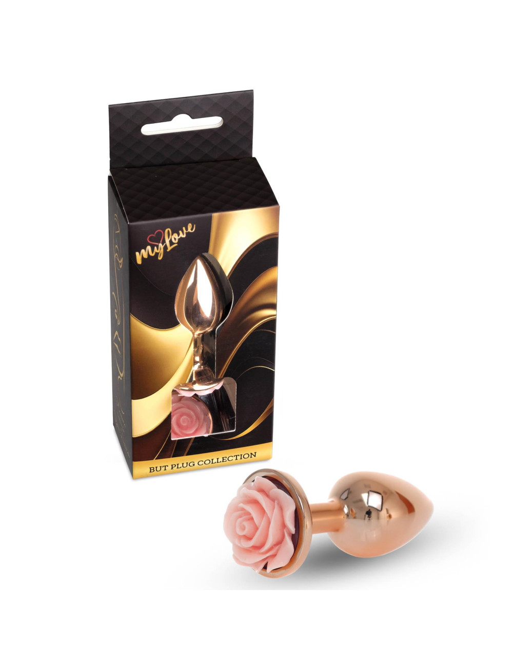 Korek analny MyLove Toys Jewellery Red Gold Rose z różowym kryształem