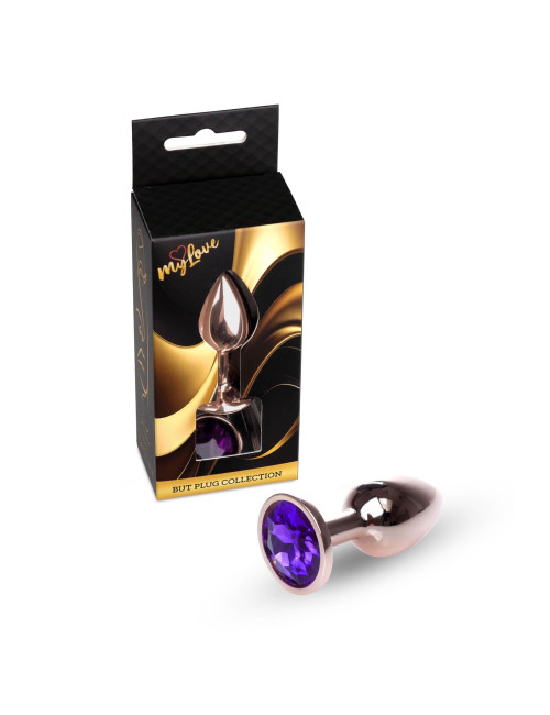 MyLove Toys Jewellery Red Gold - Korek analny ze stali (Purple)