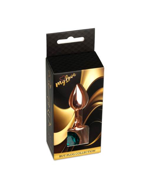 MyLove Toys Jewellery Red Gold - Korek analny ze stali (Green)