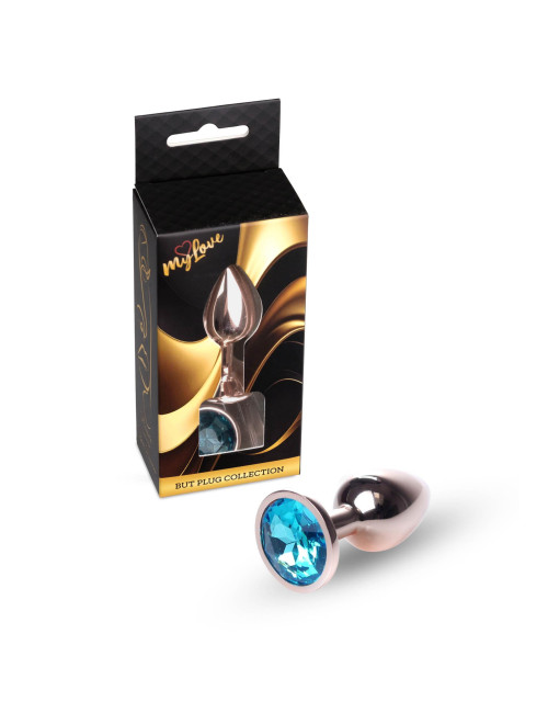 MyLove Toys - Jewellery Red Gold PLUG- Light Blue