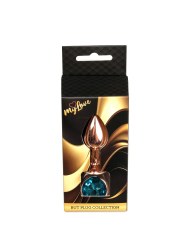 MyLove Toys - Jewellery Red Gold PLUG- Light Blue