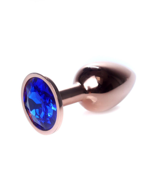 MyLove Toys Jewellery Red Gold - Korek analny ze stali (Dark Blue)