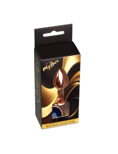 MyLove Toys - Jewellery Red Gold PLUG- Dark Blue