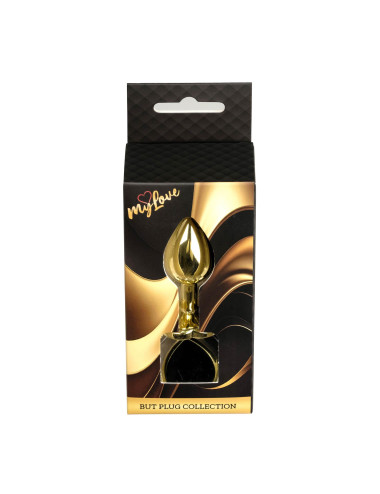 MyLove Toys - Jewellery Gold  Heart PLUG- Black