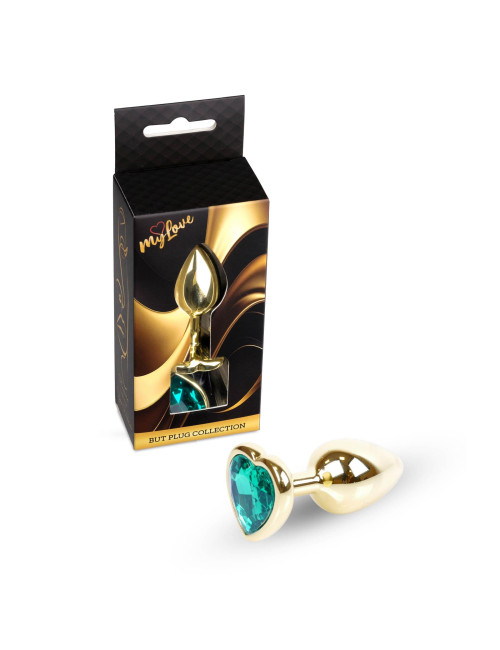 MyLove Toys - Jewellery Gold  Heart PLUG- Green