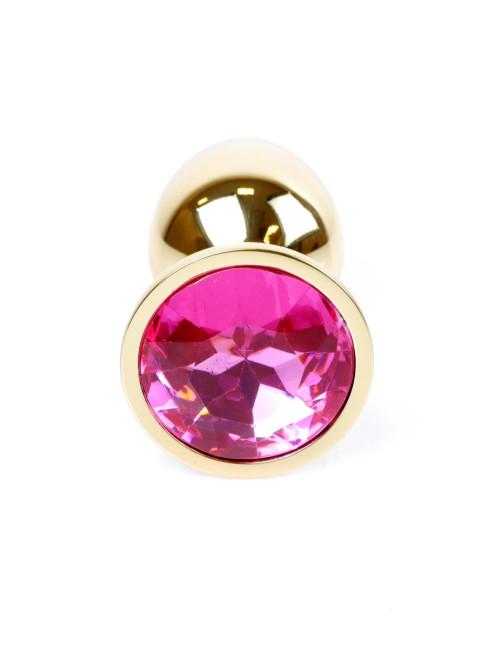 MyLove Jewellery Gold Plug - Różowy klasyczny korek analny ze stali