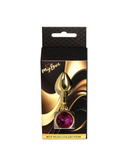 MyLove Jewellery Gold Plug - Różowy klasyczny korek analny ze stali