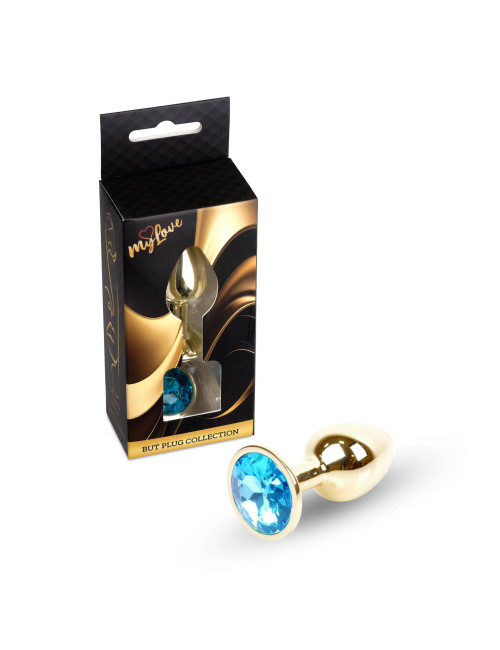 MyLove Toys - Jewellery Gold PLUG- Light Blue