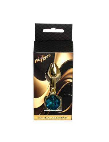 MyLove Toys - Jewellery Gold PLUG- Light Blue