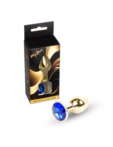 MyLove Toys - Jewellery Gold PLUG- Dark Blue