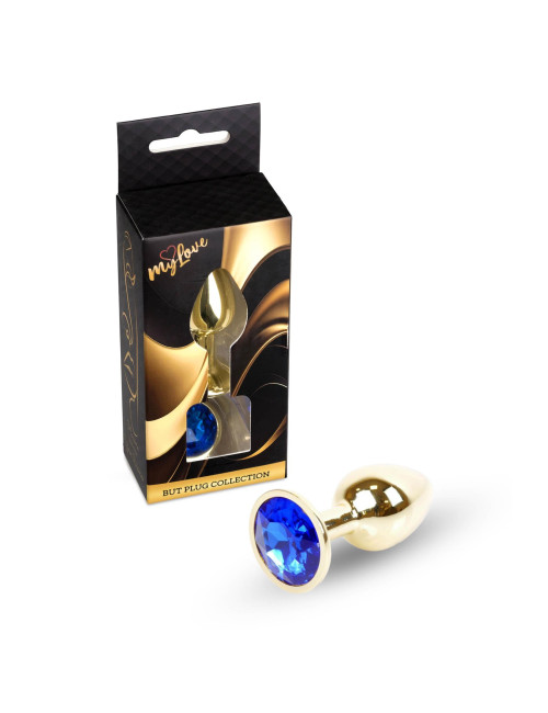 MyLove Toys - Jewellery Gold PLUG- Dark Blue