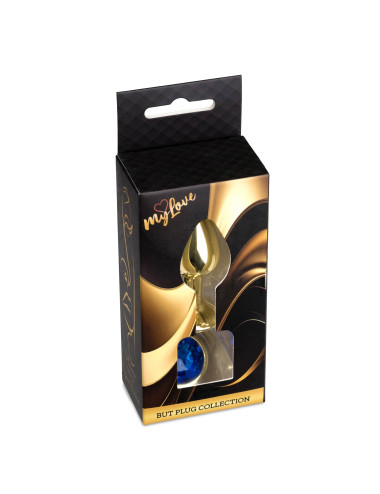 MyLove Toys - Jewellery Gold PLUG- Dark Blue