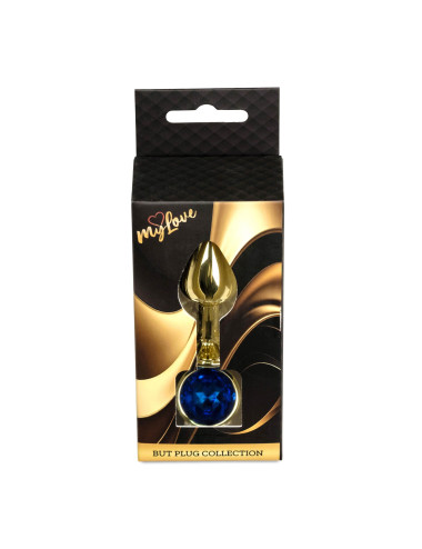 MyLove Toys - Jewellery Gold PLUG- Dark Blue