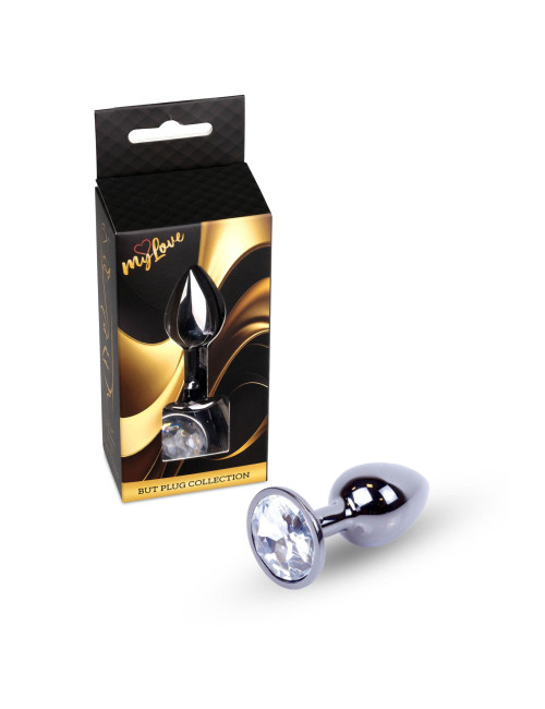 MyLove Toys - Jewellery Dark Silver PLUG- Clear