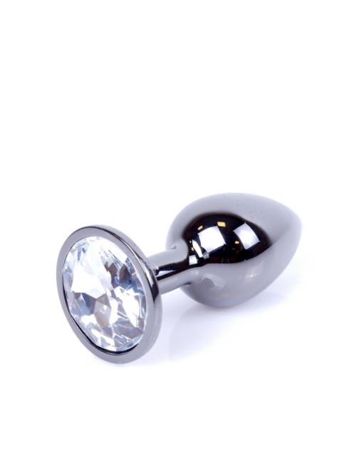 Plug analny MyLove Toys Jewellery Dark Silver - Przeźroczysty