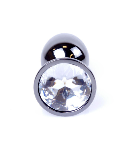 Plug analny MyLove Toys Jewellery Dark Silver - Przeźroczysty