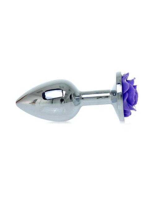 Plug analny MyLove Toys Jewellery Silver Rose - Fioletowy
