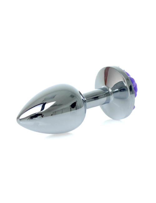 Plug analny MyLove Toys Jewellery Silver Rose - Fioletowy