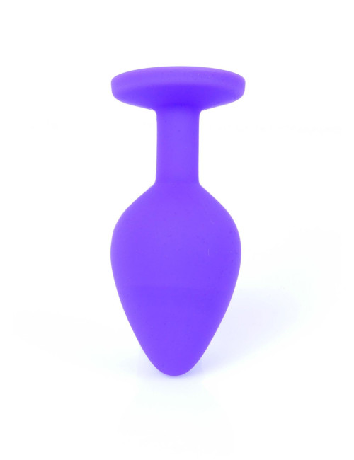 Korek Analny z Biżuterią Silikonowy Fioletowy Medium MyLove Toys