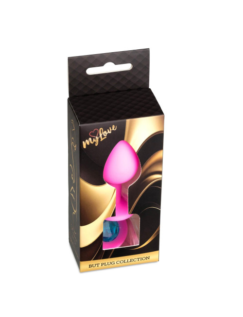 Korek Analny z Biżuterią Silikonowy Różowy Medium MyLove Toys