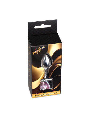 MyLove Toys - Jewellery Silver  Heart PLUG- Rose