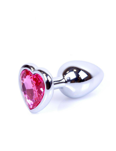 MyLove Toys - Jewellery Silver  Heart PLUG- Pink