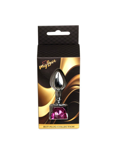 MyLove Toys - Jewellery Silver  Heart PLUG- Pink