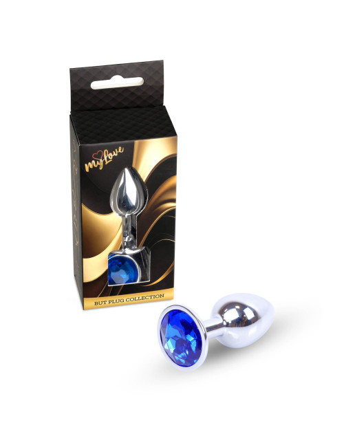 MyLove Toys - Jewellery Silver PLUG- Dark Blue