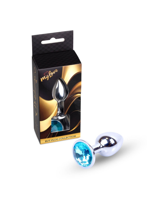 MyLove Toys - Jewellery Silver PLUG- Light Blue