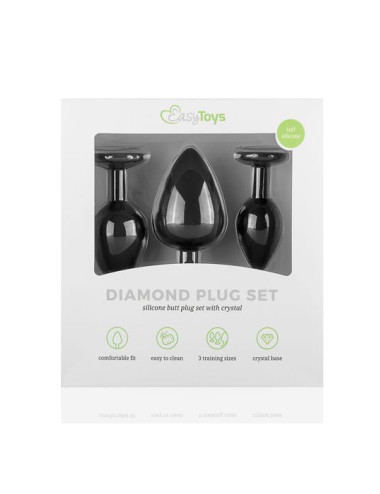 Plug-Diamond Plug Set-Black