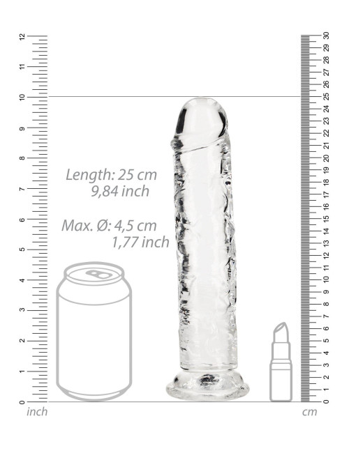 RealRock Proste Dildo z Przyssawką 23 cm