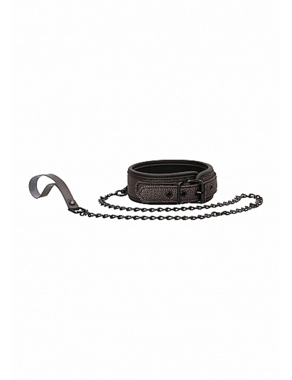 Ouch - Elegant Collar with Leash - Titanium Grey