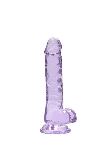 7 / 18 cm Realistic Dildo With Balls - Purple