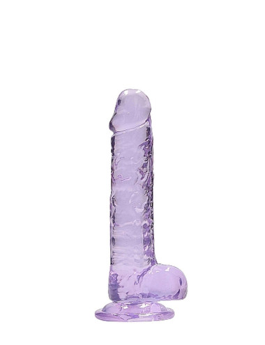 7 / 18 cm Realistic Dildo With Balls - Purple